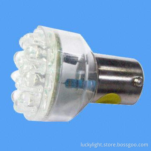 LED Car Light/Bulb with BA15S Socket, 24 Pieces Grade A Level LEDs and 12V DC Voltage